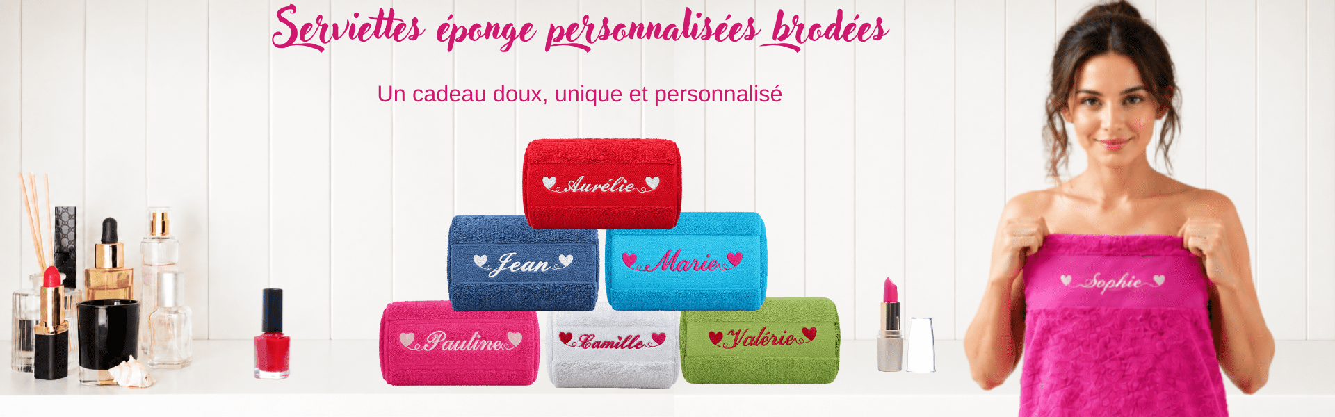serviette brodé
