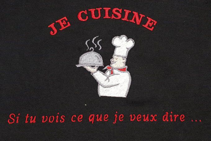 Tablier broder je cuisine 