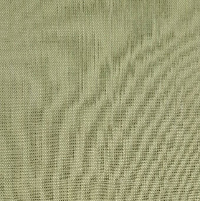 Coupon de tissu 100 % lin vert anis  45 X 45 cm   
