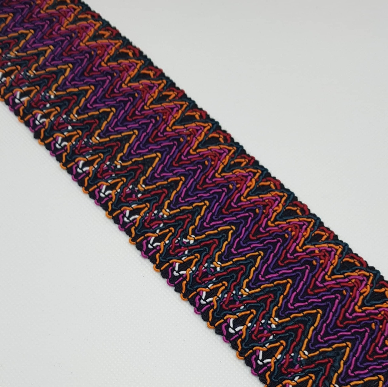 Elastique multicolore avec un motif graphique  70mm