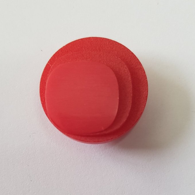 Boutons rond en acrylique rouge cerise dégradé strié  en 15mm ou 20mm 