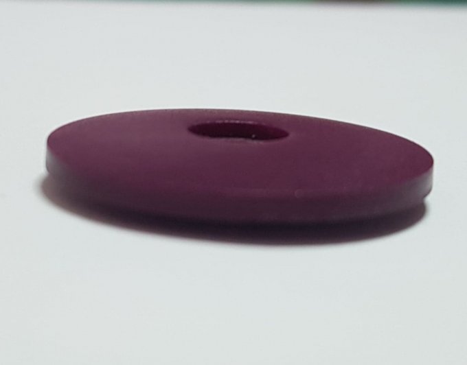 Bouton rond  en acrylique  violet foncé en 18, 22 ou 28 mm  