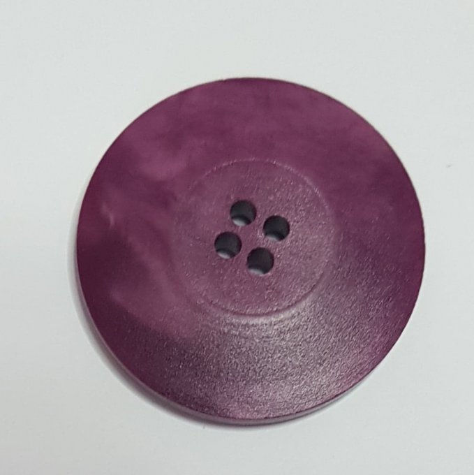 Bouton rond  en acrylique  violet foncé en 18, 22 ou 28 mm  