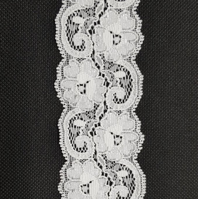 Bande Rachel lycra blanc 5 cm vendu au mètre