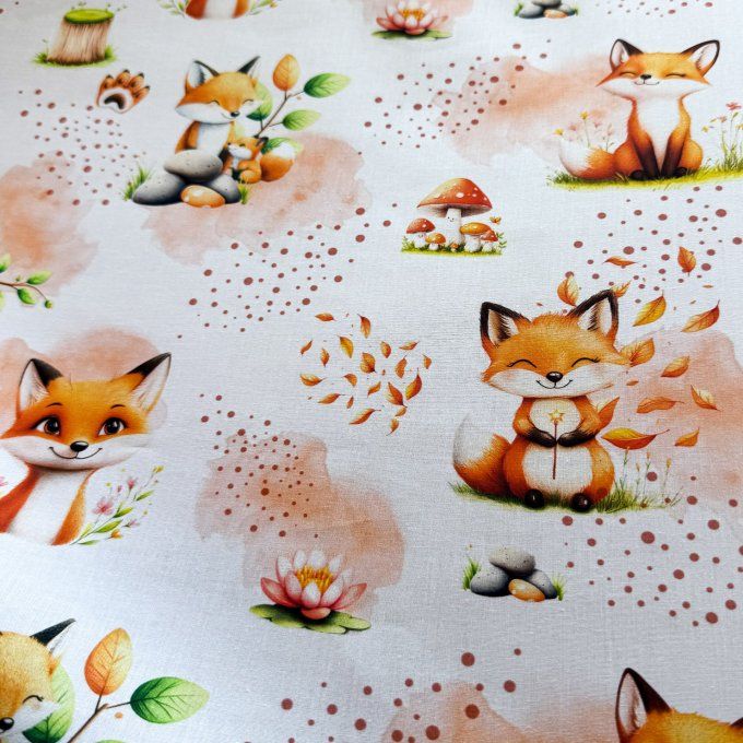 Tissu Coton Imprimé "Flynn"  L’Atelier de Jess & Caro 