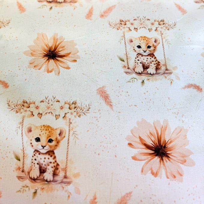 Tissu Coton Imprimé "Livy" - L’Atelier de Jess & Caro 