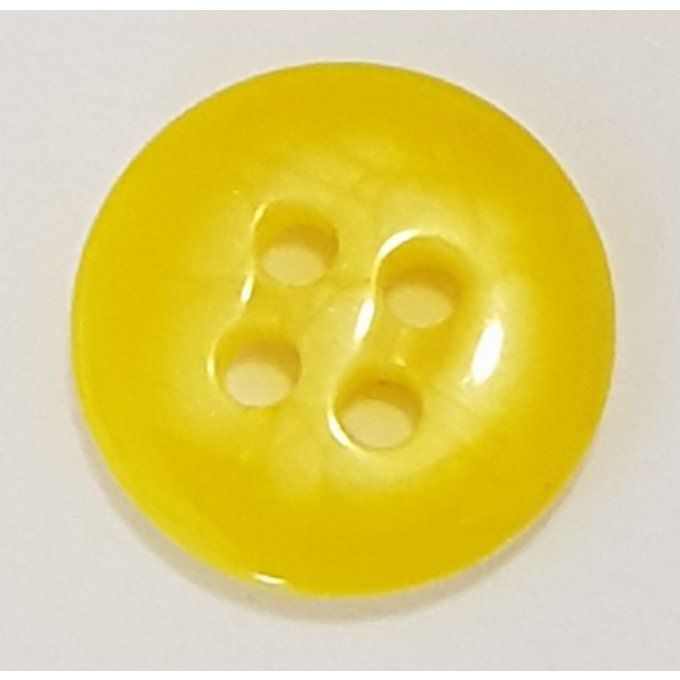 bouton rond jaune 4 trous 