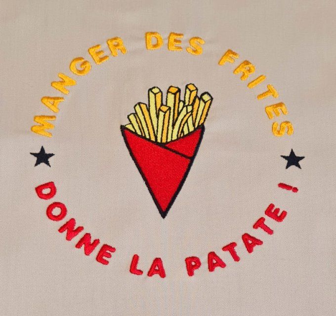 Broderie "Cornet de frite "  