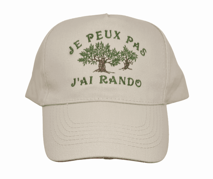 Casquette 5 panneaux brodé je peux pas j'ai rando 