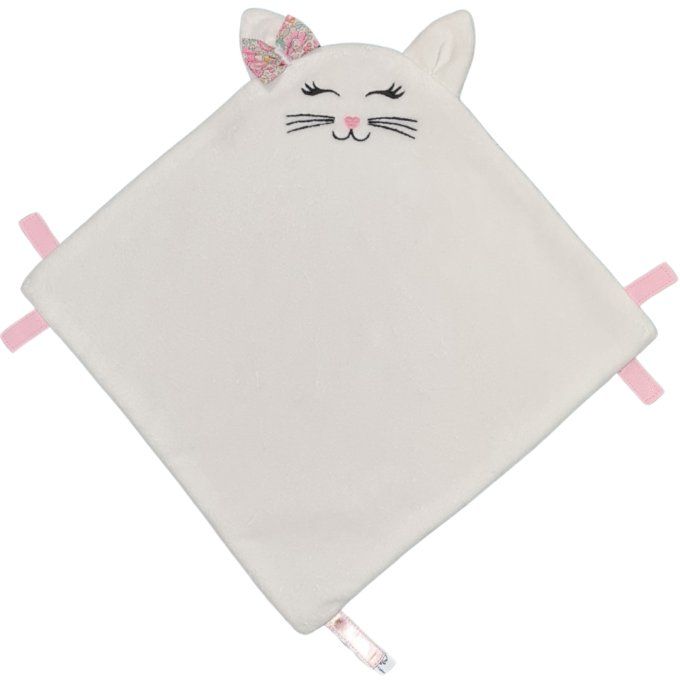 Doudou chat jolie louna brodée personnalisable 