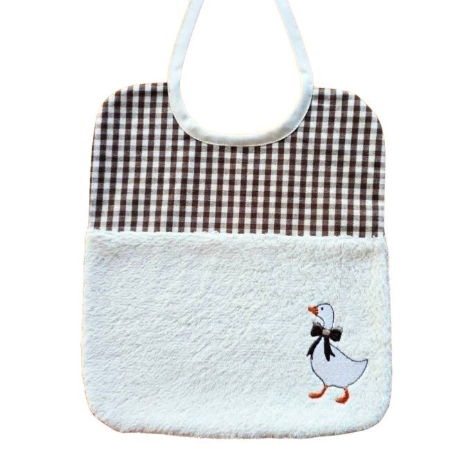 Bavoir oie tissu vichy 