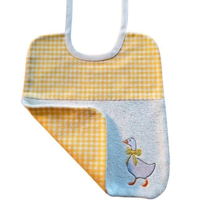 Bavoir oie tissu vichy 