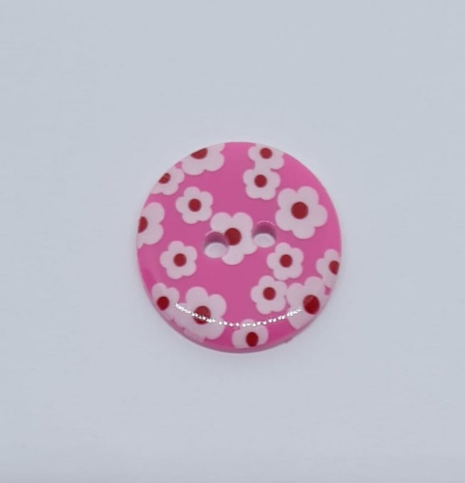 Boutons rond 18mm en acrylique  rose 