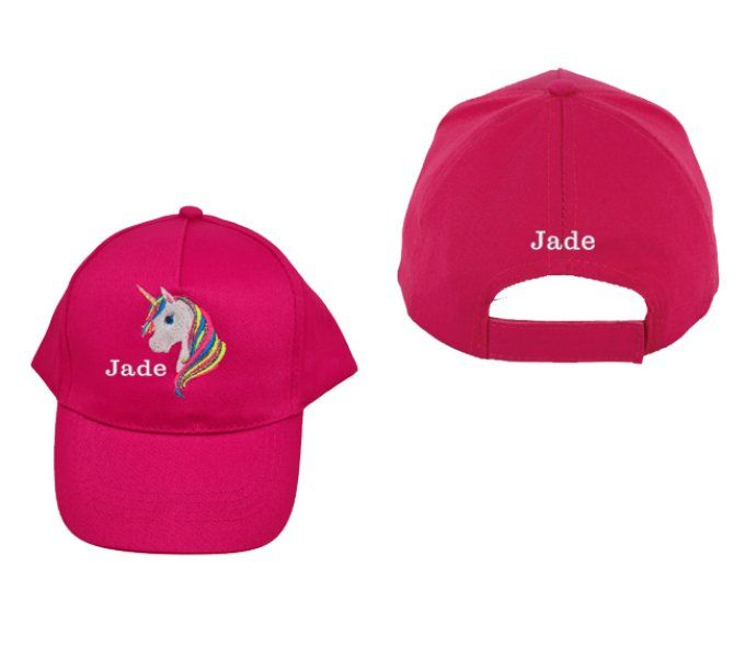 Casquette enfant 5 panneaux broderie Licorne arrière  velcro 