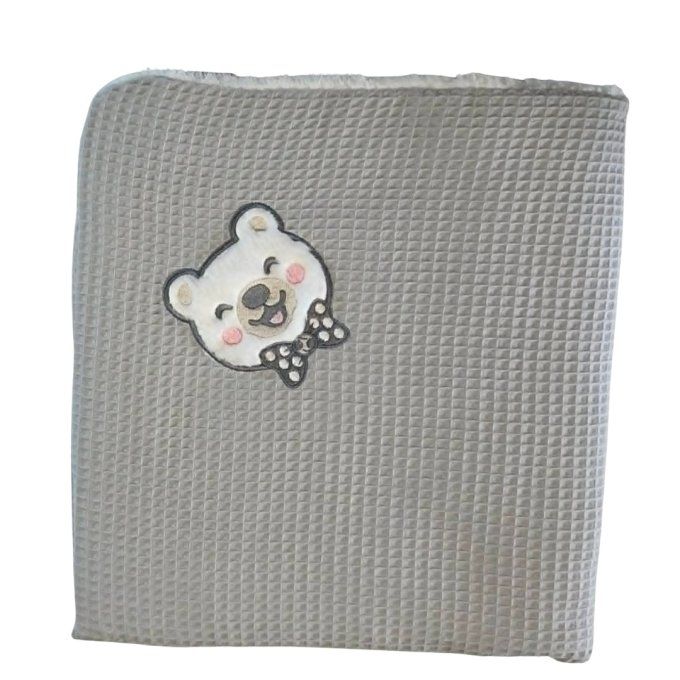 Couverture / Plaid bébé, Dan l'ourson le plus heureux