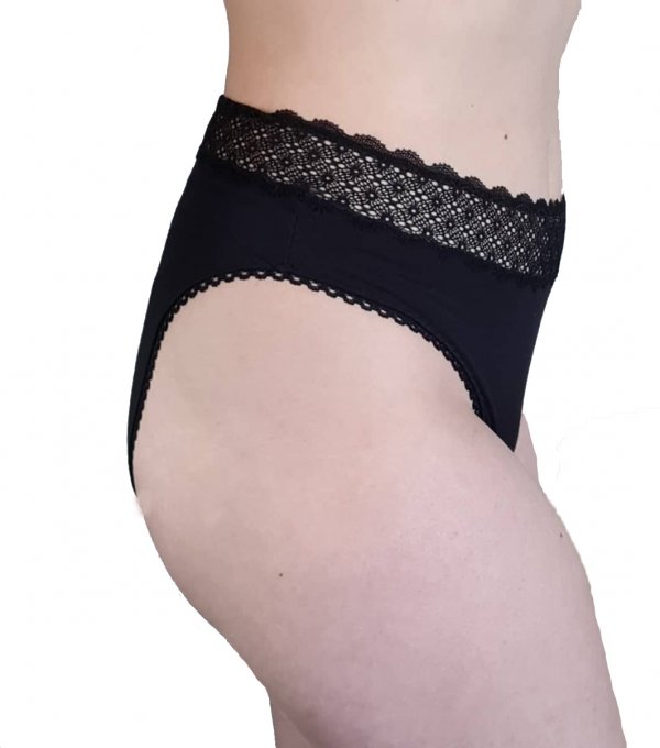 Kit de  tissu, dentelle et élastique noir