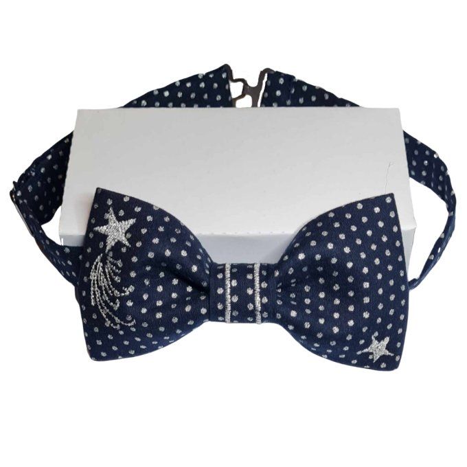 Noeud Papillon brodé étoile filante