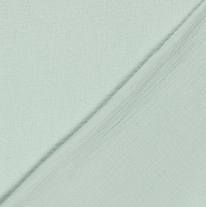 Tissu double gaze vert menthe