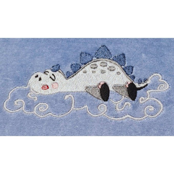Doudou bébé Dino  brodé personnalisable 