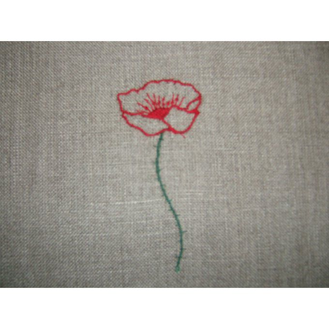 lin brodé coquelicot