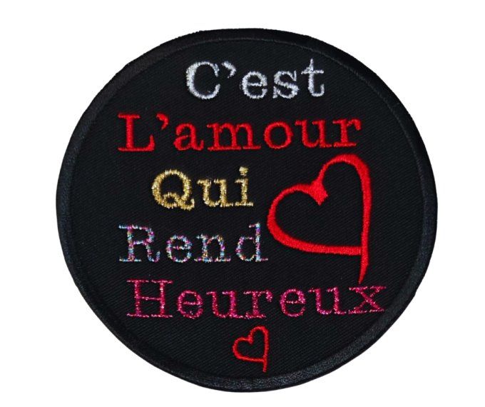 Ecusson c'est l'amour qui rend heureux 
