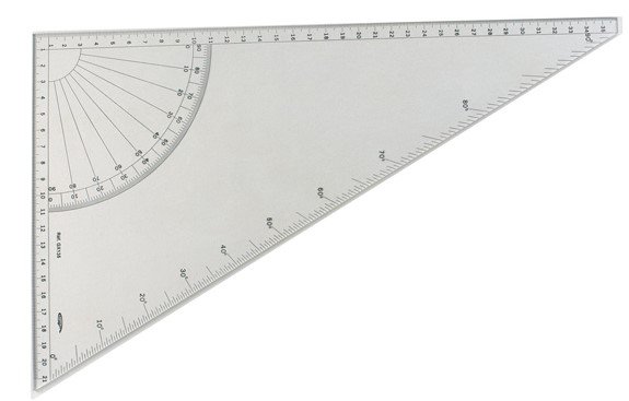 Equerre rapporteur 60° Degrés 25 cm réf: 125