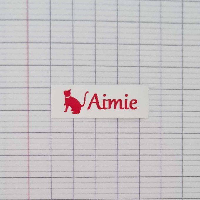 étiquette personnalisé Aimie chat