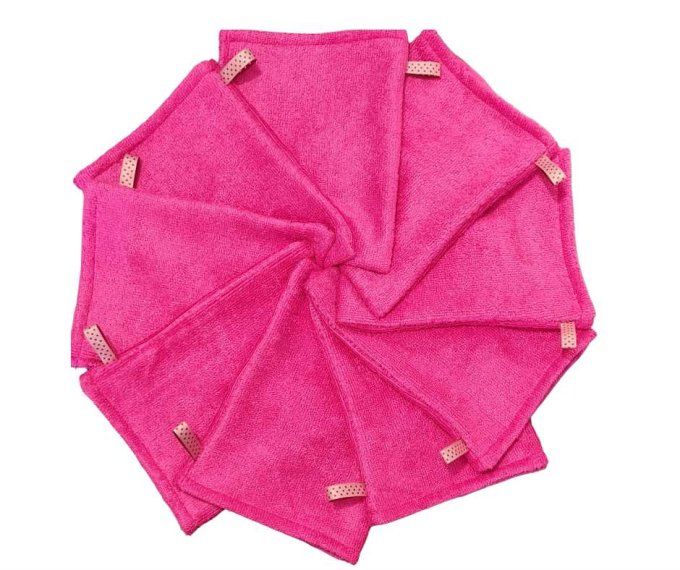 Lot de 2 Gants de toilette en éponge de bambou 