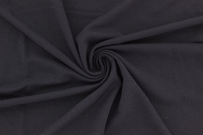 Jersey de bambou tissu Stenzo teint noir 220grs/m² 