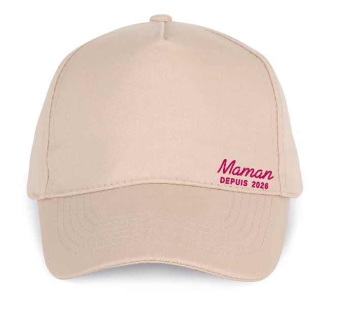 Casquette 5 panneaux brodé  "maman depuis "