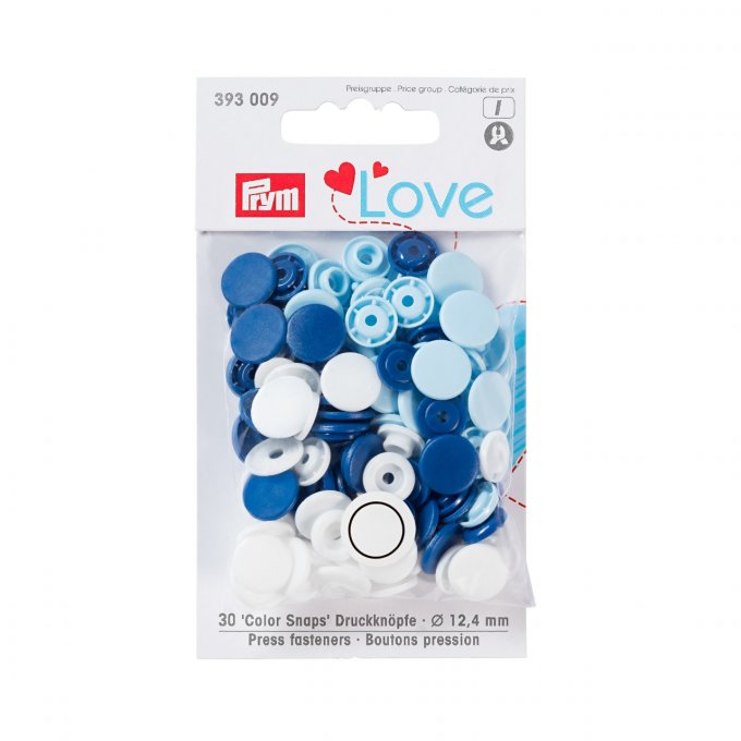 Sachet de 30 boutons pression 12 mm Prym love 