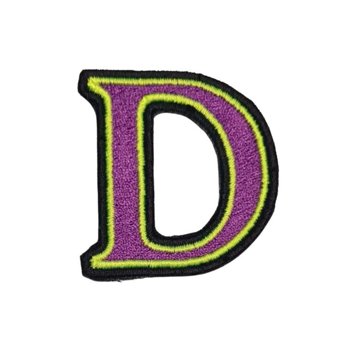 Ecusson / patch lettres multicolores 7cm de hauteur  