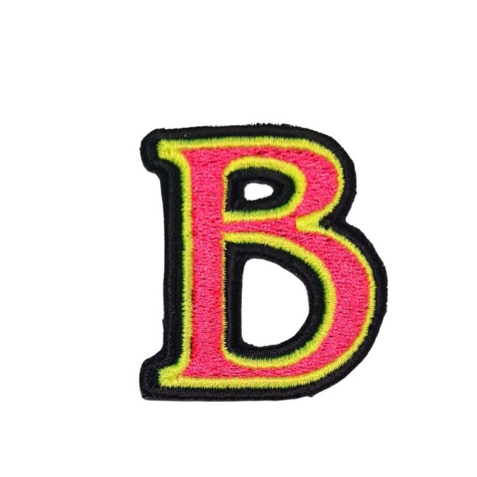 Ecusson / patch lettres multicolores 7cm de hauteur  