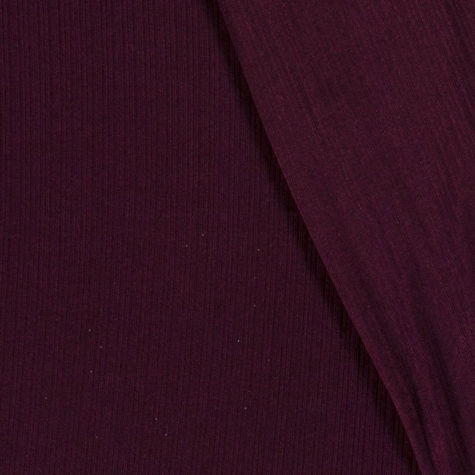 Tissu tricot rayure Bordeaux