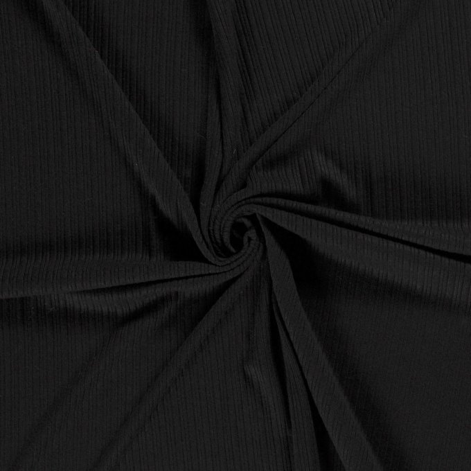 Tissu tricot rayure Noir