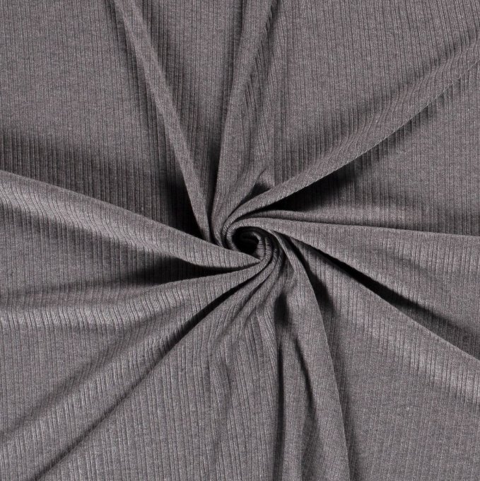 Tissu tricot rayure Noir