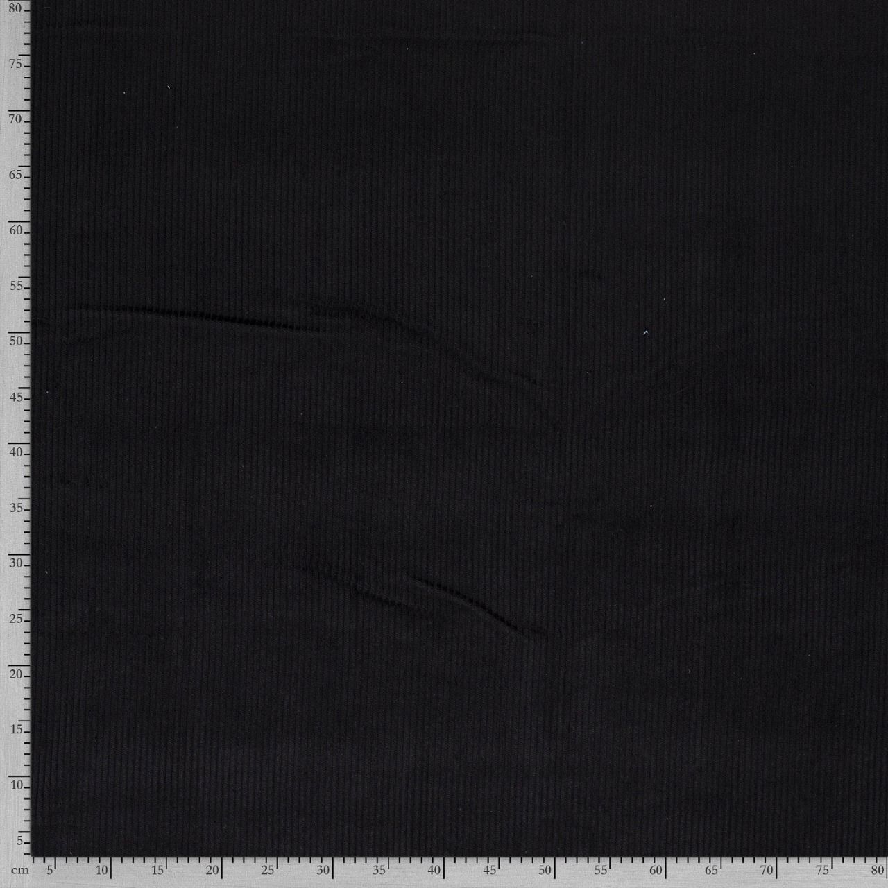 Tissu velours côtelé  noir  