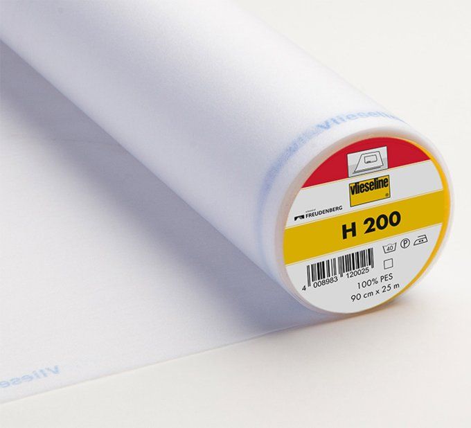 Entoilage Vlieseline H200 Thermocollant Léger Blanc (90 cm)