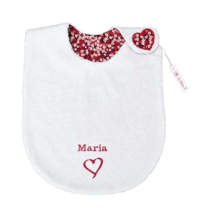 Bavoir personnalisé  broderie Bébé D'amour