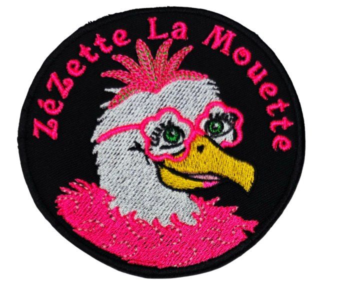 Ecusson "Zézette la mouette " multicolore 