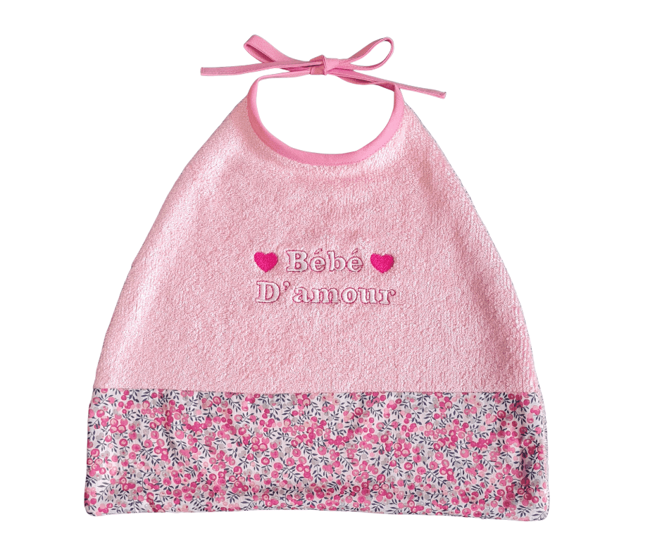 Bavoir personnalisé broderie Bébé D'amour